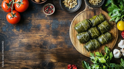 A Dolma. The most popular Turkish dishes. Vegetables such as peppers, tomatoes, or grape leaves stuffed with a mixture of rice, nuts, spices, and sometimes meat.