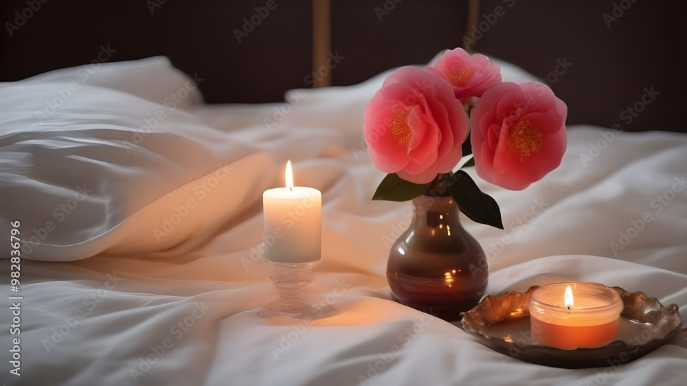 Camellia on the bed Camellia on the bed