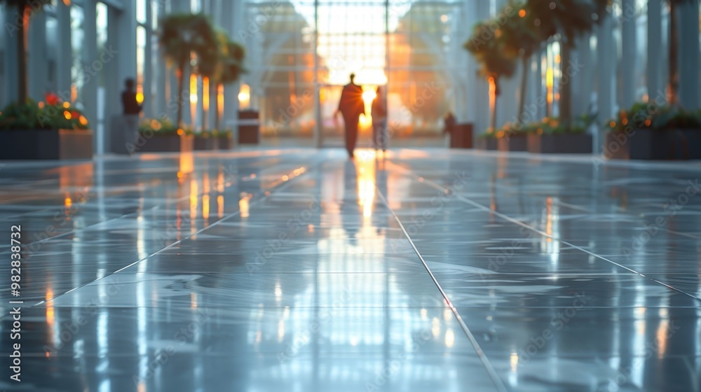 A highly realistic image of a person engaged in Sales Representative – Meeting clients in a business center The scene is well-lit, with natural light highlighting the details. The background 