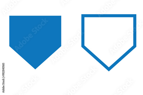 baseball home plate set in black, silhouette plate, Template Design. Playing. Home base. Sport Diamond, Crossed baseball. symbol for use on web and mobile apps, logo, media, on transparent background