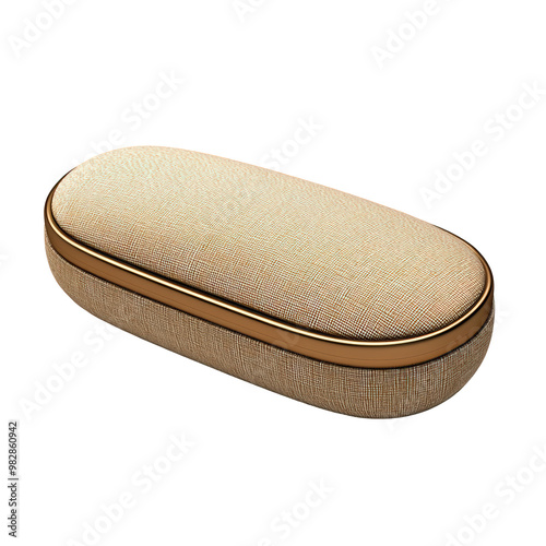 Elegant and stylish eyeglass case with textured golden finish, perfect for protecting your eyewear while adding touch of luxury to your accessories.  photo