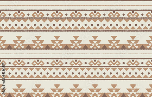 Ethnic abstract ikat art. Aztec ornament print. geometric ethnic pattern seamless  color oriental.  Design for background ,curtain, carpet, wallpaper, clothing, wrapping, Batik, vector illustration.