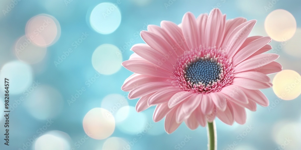A close-up of a pink flower against a soft, blurred background with bokeh effects. A close-up of a pink flower against a soft, blurred background with bokeh effects.