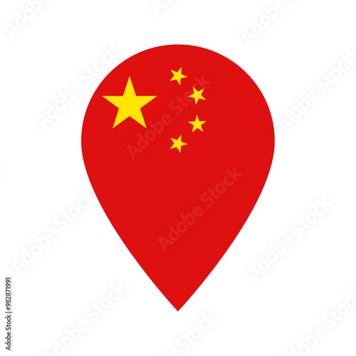 Free Download China flag location icon - GFXLoad
