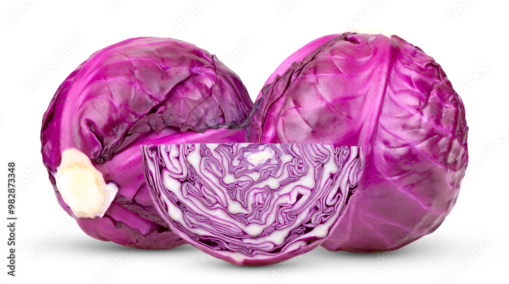 Purple Cabbage vegetable isolated on white background Purple Cabbage vegetable isolated on white background
