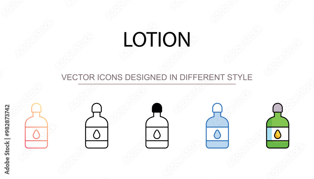 Lotion icon design with white background stock illustration
