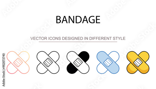 Bandage icon design with white background stock illustration