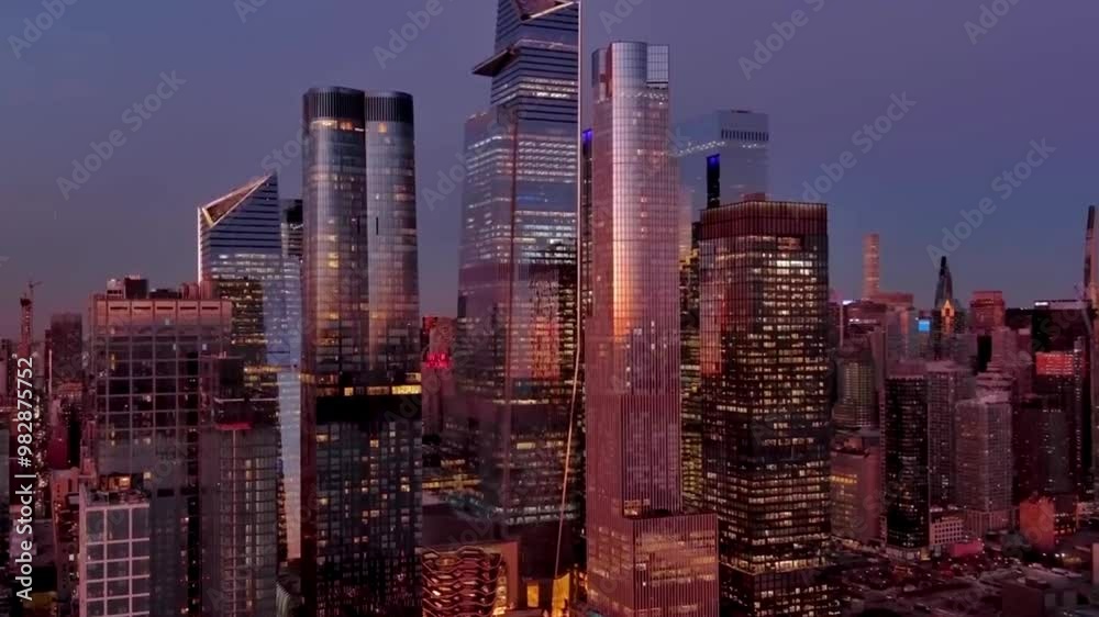 Skyscrapers of Dubai Marina near intersection on Sheikh Zayed Road with highest residential buildings night to day timelapse 4k video