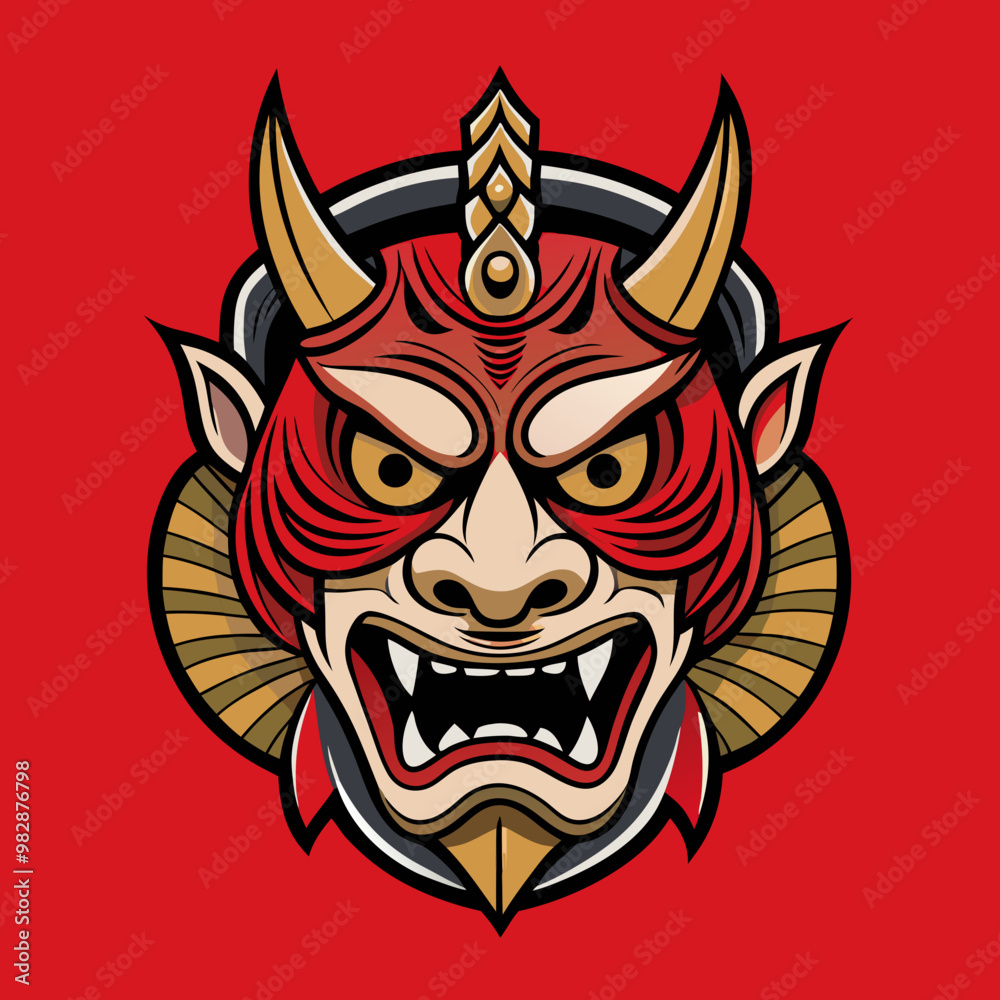 head of samurai mask head of samurai mask