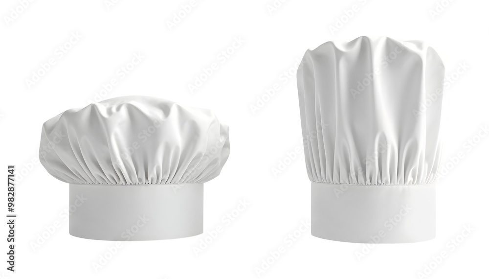 Chef hats isolated on a transparent background Chef hats isolated on a transparent background
