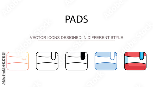 Pads icon design with white background stock illustration