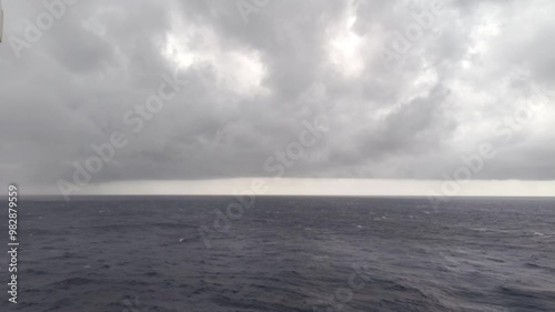 Storm clouds over the sea.
