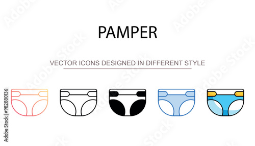 Pamper icon design with white background stock illustration