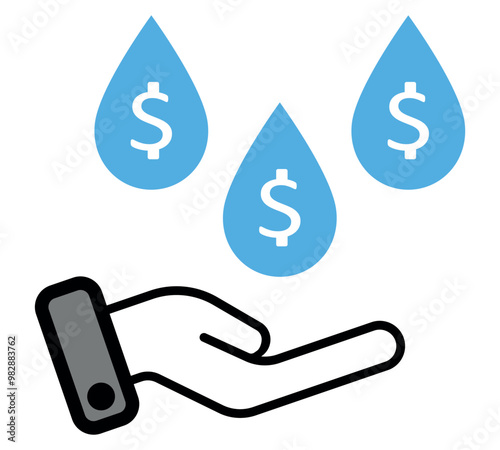 Revenue Genration capturing financial opportunities. Vector illustration isolated on white background.