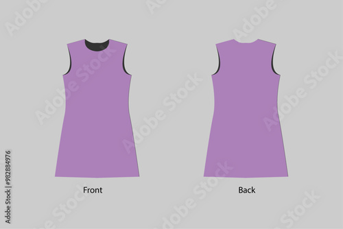 Lilac Design Women's Long Vest Template photo