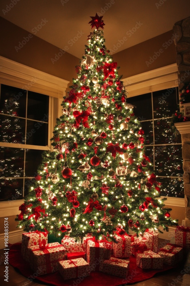 Festive Christmas and New Year background Festive Christmas and New Year background