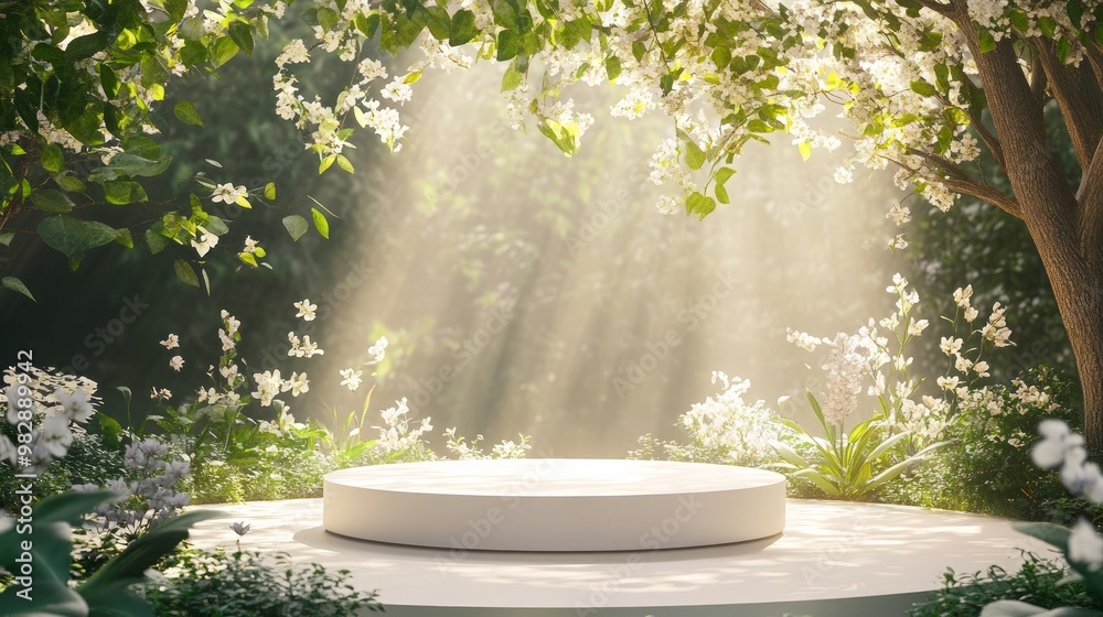 Floral Scene with Soft Rays of Light Floral Scene with Soft Rays of Light