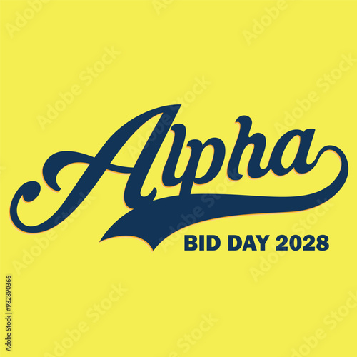 Retro college greek fraternity alpha slogan print for girl and kids sorority tee t shirt or sticker	