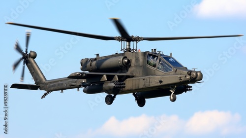 Obraz na płótnie An apache helicopter in flight.