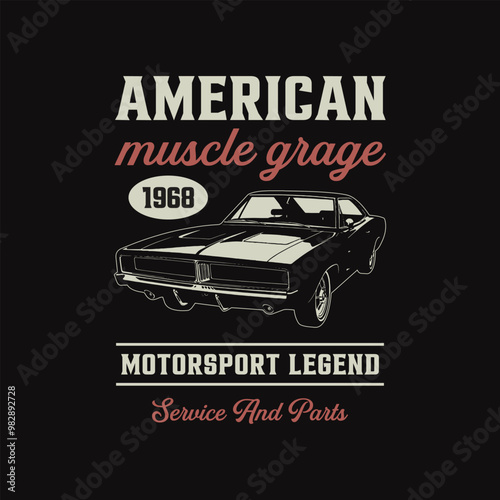 car vector tee shirt classic american old cars t shirt design label poster print.