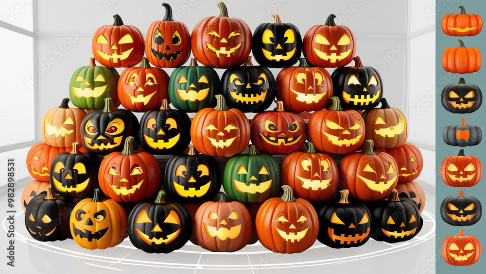 halloween pumpkin set halloween pumpkin set