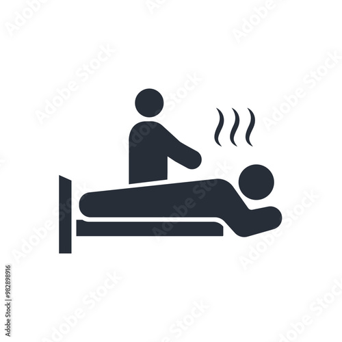 massage icon. vector.Editable stroke.linear style sign for use web design,logo.Symbol illustration.