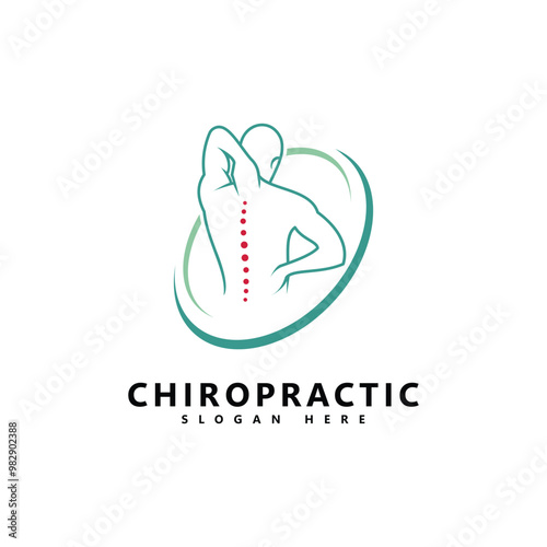 Treatment chiropractic logo design inspiration Physiotherapy symbol icon design