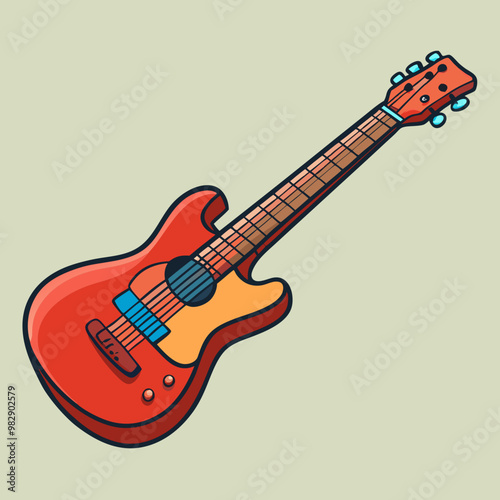 vector illustration of guitar