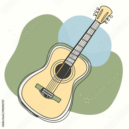 vector illustration of guitar