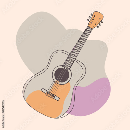 vector illustration of guitar