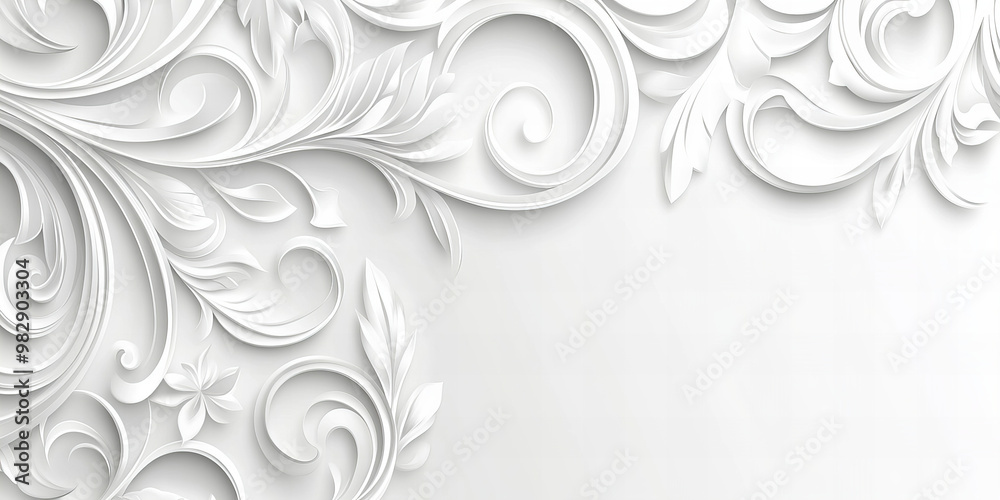 Elegant White Floral Texture Pattern with Delicate Leaf Motifs and Intricate Flower Details, Perfect for Wedding Invitations, Decorative Wallpapers, and Sophisticated Art Projects Elegant White Floral Texture Pattern with Delicate Leaf Motifs and Intricate Flower Details, Perfect for Wedding Invitations, Decorative Wallpapers, and Sophisticated Art Projects