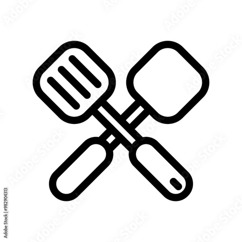 Kitchen utensil spatula icon template