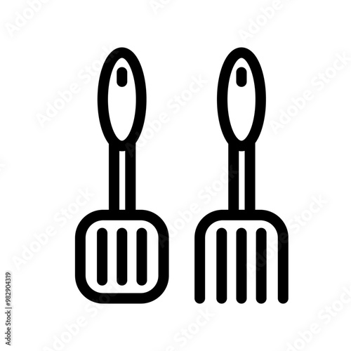 Kitchen utensil spatula icon template