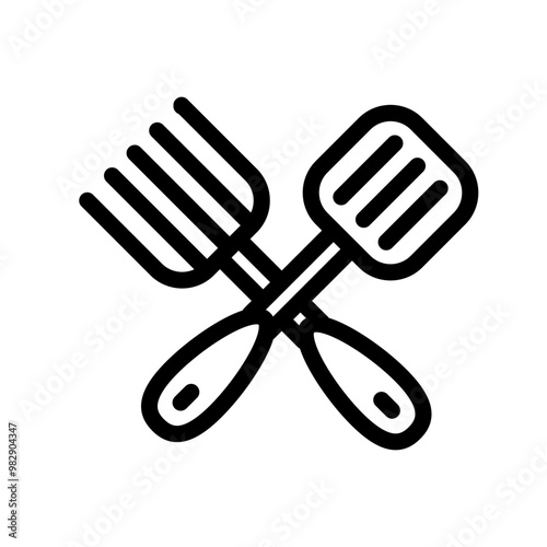 Kitchen utensil spatula icon template