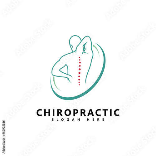 Treatment chiropractic logo design inspiration Physiotherapy symbol icon design
