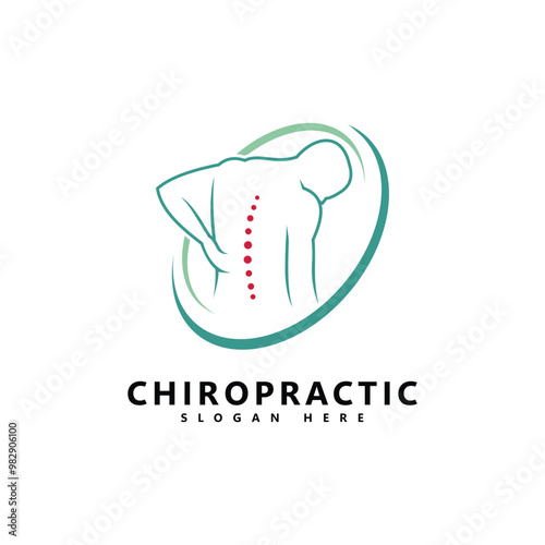 Treatment chiropractic logo design inspiration Physiotherapy symbol icon design