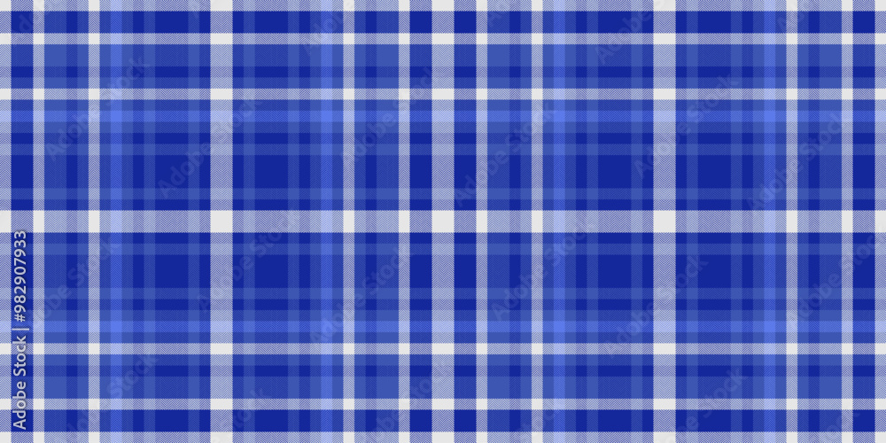 Square plaid textile check, glamor texture vector tartan. Primary seamless pattern background fabric in blue and sterling silver colors. Square plaid textile check, glamor texture vector tartan. Primary seamless pattern background fabric in blue and sterling silver colors.