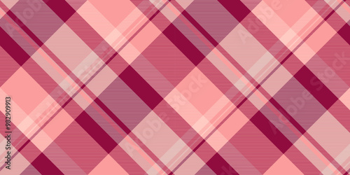 Purchase texture check background, tone plaid tartan pattern. Kind seamless fabric textile vector in red and pink colors.