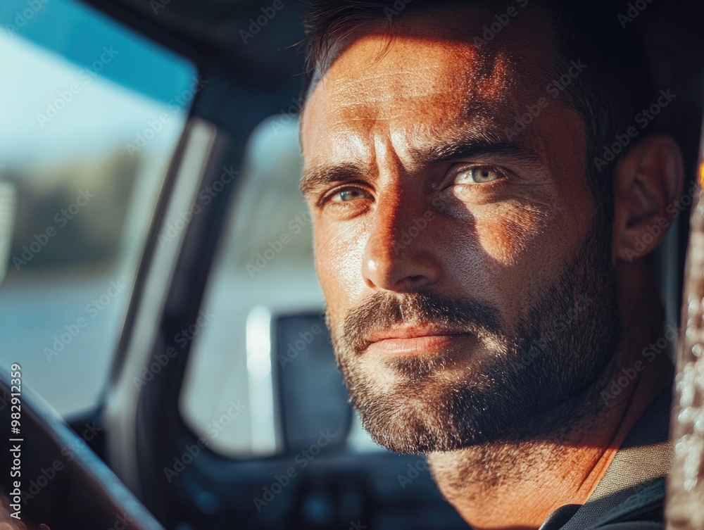 Determined Man's Long Day in Truck Determined Man's Long Day in Truck