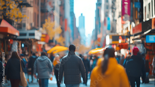 people walking on the street