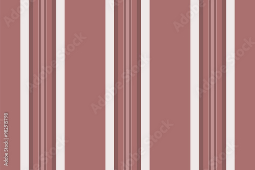 Postcard stripe seamless textile, professional vector lines background. Present vertical texture pattern fabric in red and rosy brown colors.