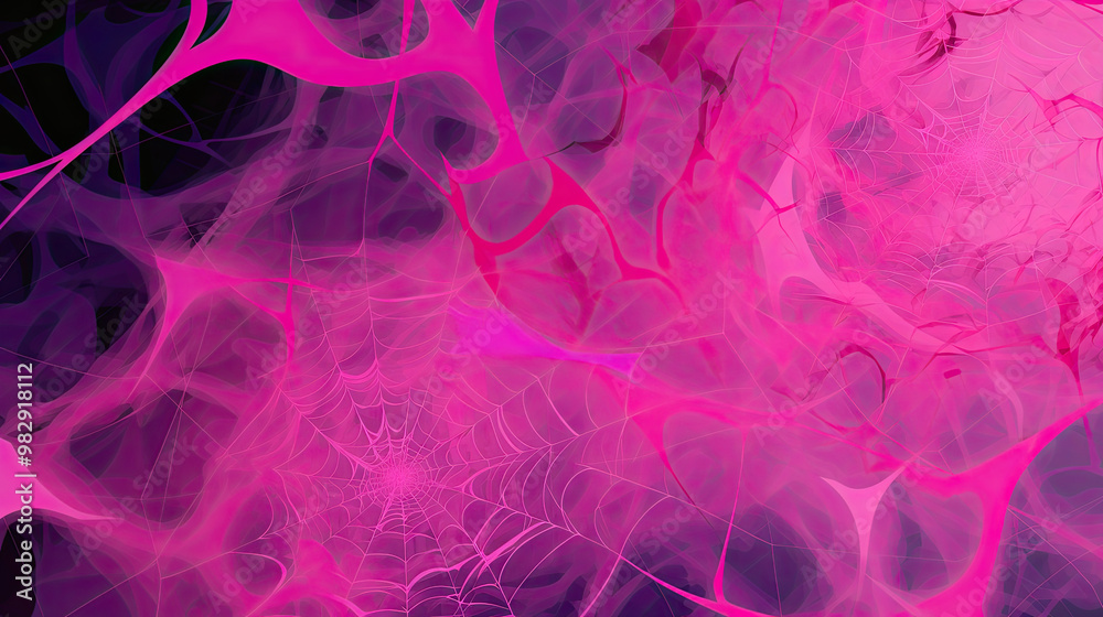 Obraz premium fuchsia spider webs illustration or fuchsia cobwebs illustration