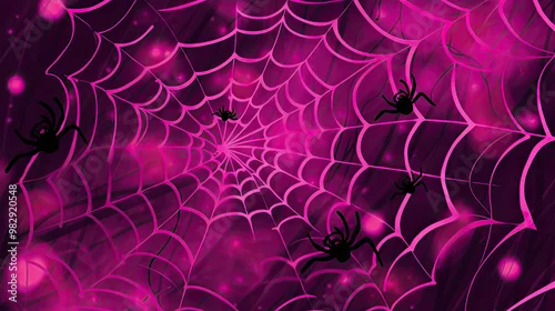 Obraz dark magenta spider webs illustration or dark magenta cobwebs illustration