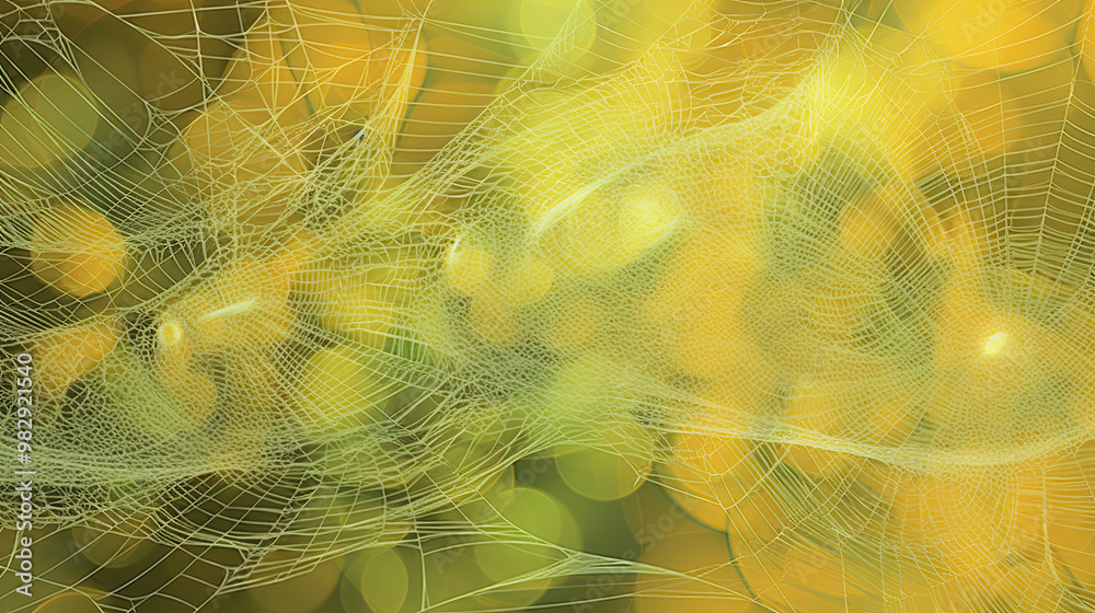 Naklejka premium light lime spider webs illustration or light lime cobwebs illustration
