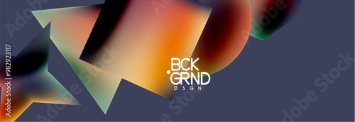 Fluid color geometric shapes abstract background. Vector Illustration For Wallpaper, Banner, Background, Card, Book Illustration, landing page