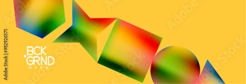 Fluid color geometric shapes abstract background. Vector Illustration For Wallpaper, Banner, Background, Card, Book Illustration, landing page