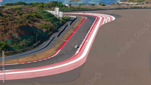Wide Race Track Top View