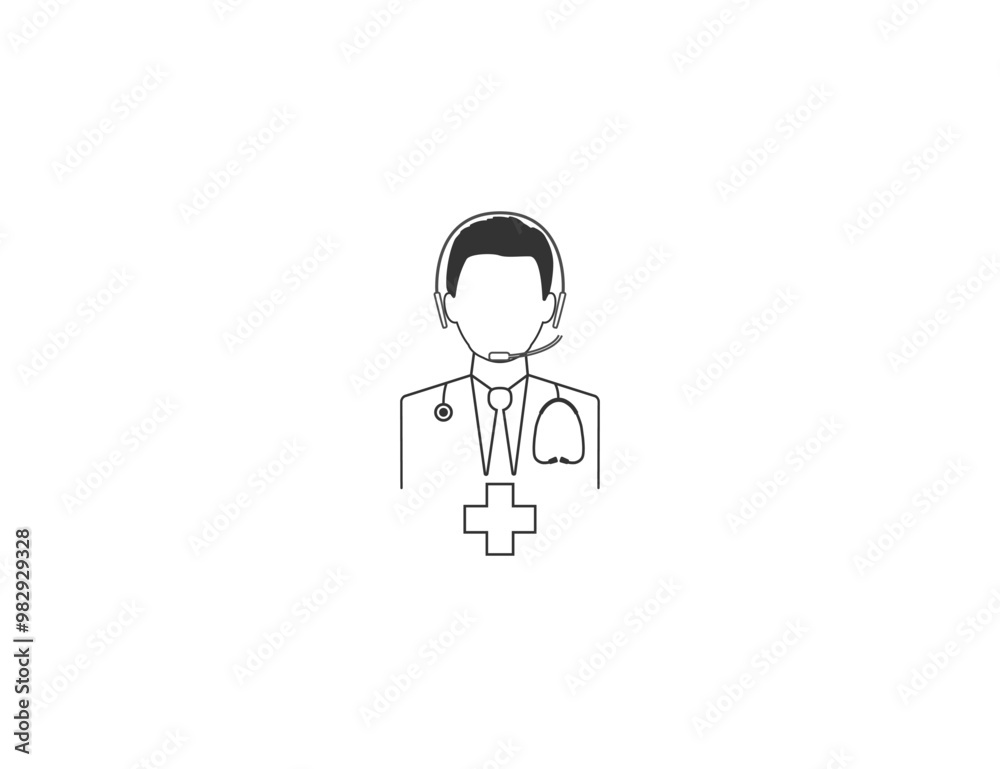 Consultation, help, online, medical icon. Vector illustration. Consultation, help, online, medical icon. Vector illustration.