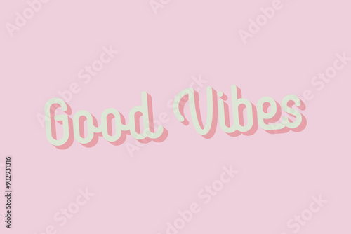 Good Vibes retro, vintage, cool, wavy t-shirt design Colorful, white, rainbow, cool, Slogan typography design can be used on T-Shirts, Mugs, Bags, Poster Cards and much more.