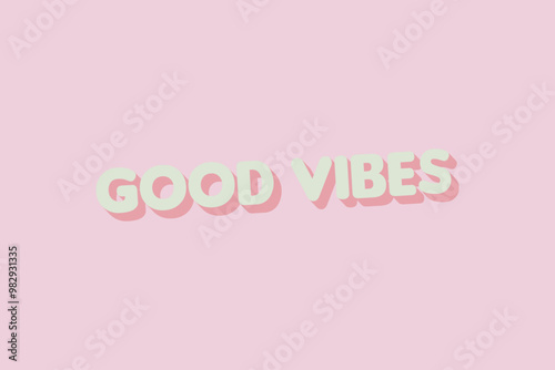 Good Vibes retro, vintage, cool, wavy t-shirt design Colorful, white, rainbow, cool, Slogan typography design can be used on T-Shirts, Mugs, Bags, Poster Cards and much more.